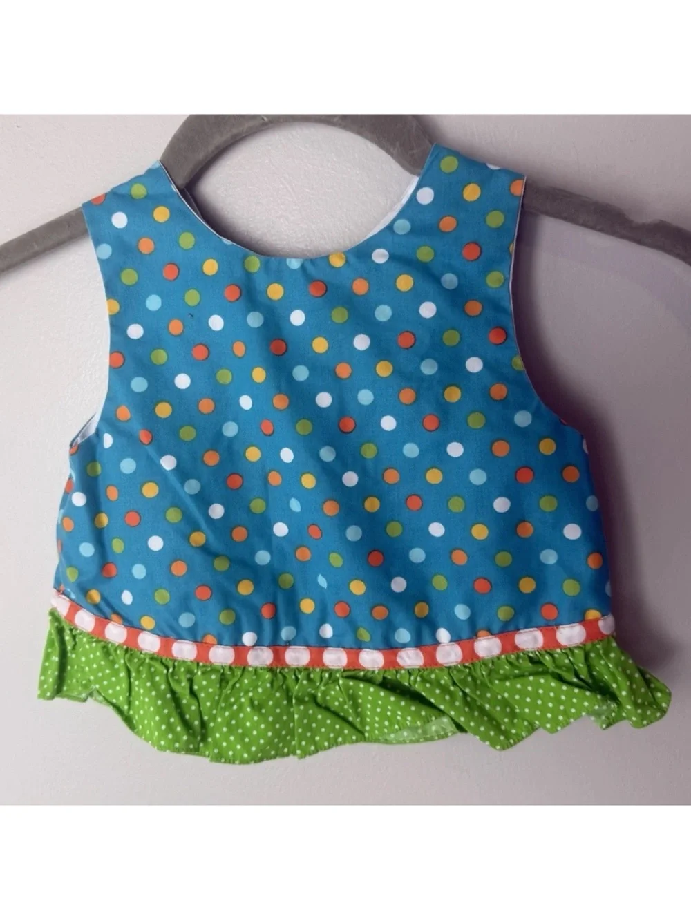 Claire & Charlie Baby Girl Dress Size 3M Turkey Applique Ruffle Colorful Cotton